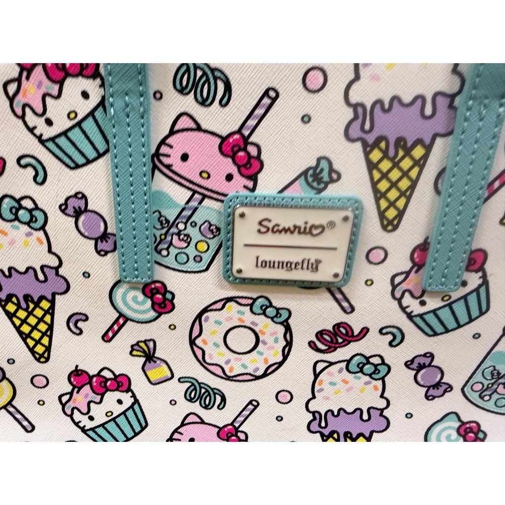 Loungefly Sanrio Hello Kitty Sweets Cupcake Donut Crossbody Satchel Bag White - Picture 2 of 7